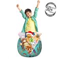 thumbnail image 3 of Feather Storage Toy Bag Chair, Ethnic Tribal Plumage Motifs Hippie of Flower Bouquets Bohemian Print, Stuffed Animal Organizer Washable Bag, Large Size, Seafoam and Multicolor, by Ambesonne, 3 of 3