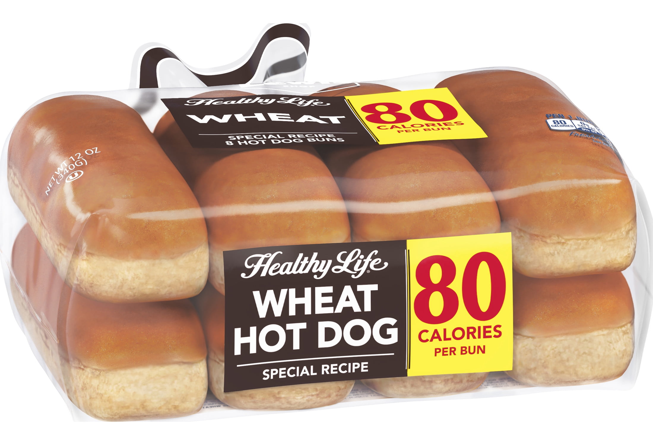 Lewis Bake Shop Healthy Life Wheat Hot Dog Buns, 12 oz, 8 Count