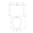 thumbnail image 2 of Monarch Specialties Lighting, 17"h, Table Lamp, Black Ceramic, Ivory / Cream Shade, Transitional, 2 of 5