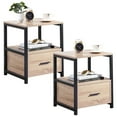 thumbnail image 5 of VECELO 3-Piece Bedroom Sets Upholstered Platform Bed Frame and 2 Nightstand, 5 of 7