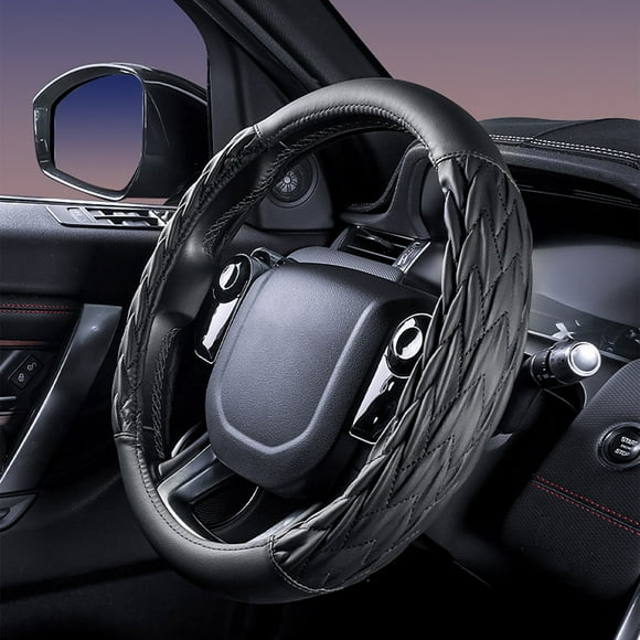 TopLLC Car Steering Wheel Cover Winter Ultra Thin Leather Texture Non Slip Car Steering Wheel Protective Cover Four Seasons General Purpos steering wheel cover