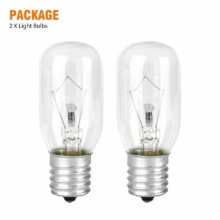 LED Microwave Light Bulbs Under Hood 40W Equivalent, E17 LED Bulb Dimmable  for Stove Top, Refrigerator, Appliance, Range Hood, 4000K Natural White,  120V 3W 380LM, E17 Intermediate Base, Pack of 2 