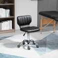 thumbnail image 2 of HOMCOM PU Leather Rolling Stool Height Adjustable Salon Stool for Spa Black, 2 of 10