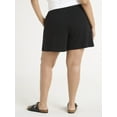 thumbnail image 4 of Terra & Sky Women's Plus Size Pull On Knit Shorts, 7" Inseam, 4 of 6