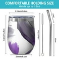 thumbnail image 5 of 12oz Stemless Wine Tumblers Purple and Grey Abstract Art Artwork Vacuum Insulated Stainless Steel Travel Tumbler Cups Mug with Lid and Straw for Champaign,Cocktail,Beer with Cleaning Brush, 5 of 5