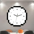 thumbnail image 3 of 12inch Large Round Art Acrylic Mosaic Clock Wall Watch Bedroom Living Room Bathroom Dinner Decorative Ornament, 3 of 6