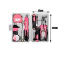 thumbnail image 3 of Tool Set 24pc Household Pink Tool Sets for Women Small Mini Tool Box Set of Starter Basic Ladies Tools Including Grip Pliers, 3 of 7