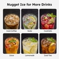 thumbnail image 6 of Simzlife Nugget Ice Maker Countertop, 44 lbs/24H, Soft Chewable Sonic-Style Pebble Ice machine, One-Touch Self-Cleaning, Stainless Steel Black, 6 of 13