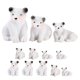 thumbnail image 1 of 12pcs Mini White Bear Statue White Bear Figurine Simulation White Bear Decoration Home Decor, 1 of 4