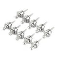 thumbnail image 1 of 10pcs Schaller Style Mushrooms Head Guitar Strap Buttons (Silver), 1 of 4