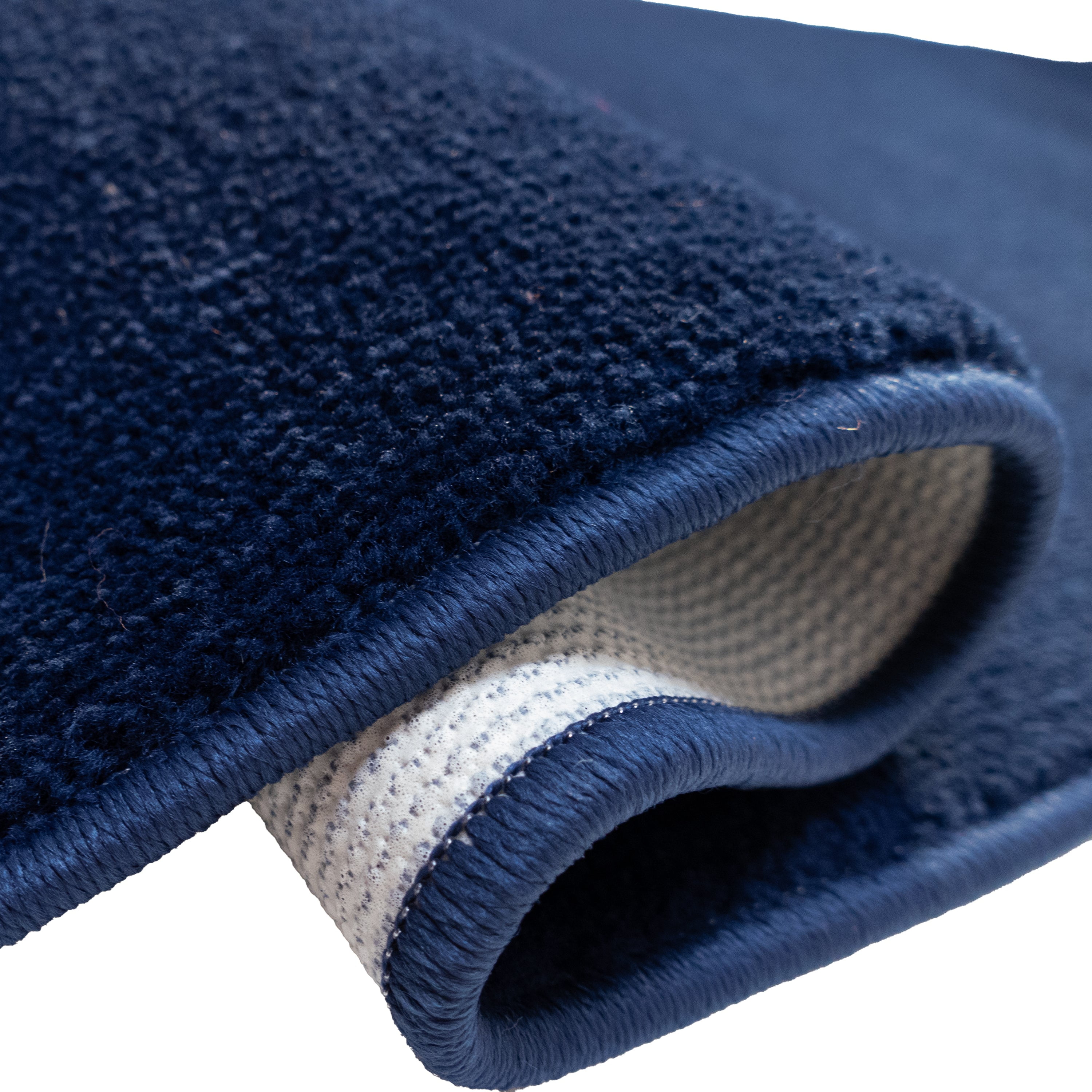 Custom Size Anti-Slip Machine Washable Soft Pile Blue Carpet Runner Rugs ( 15' x 26")
