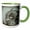 Green/White, variant on 3drose, Wet Plate of a Western Screech Owl (otus Kennicotti) in Sonoran Desert, 11oz Mug