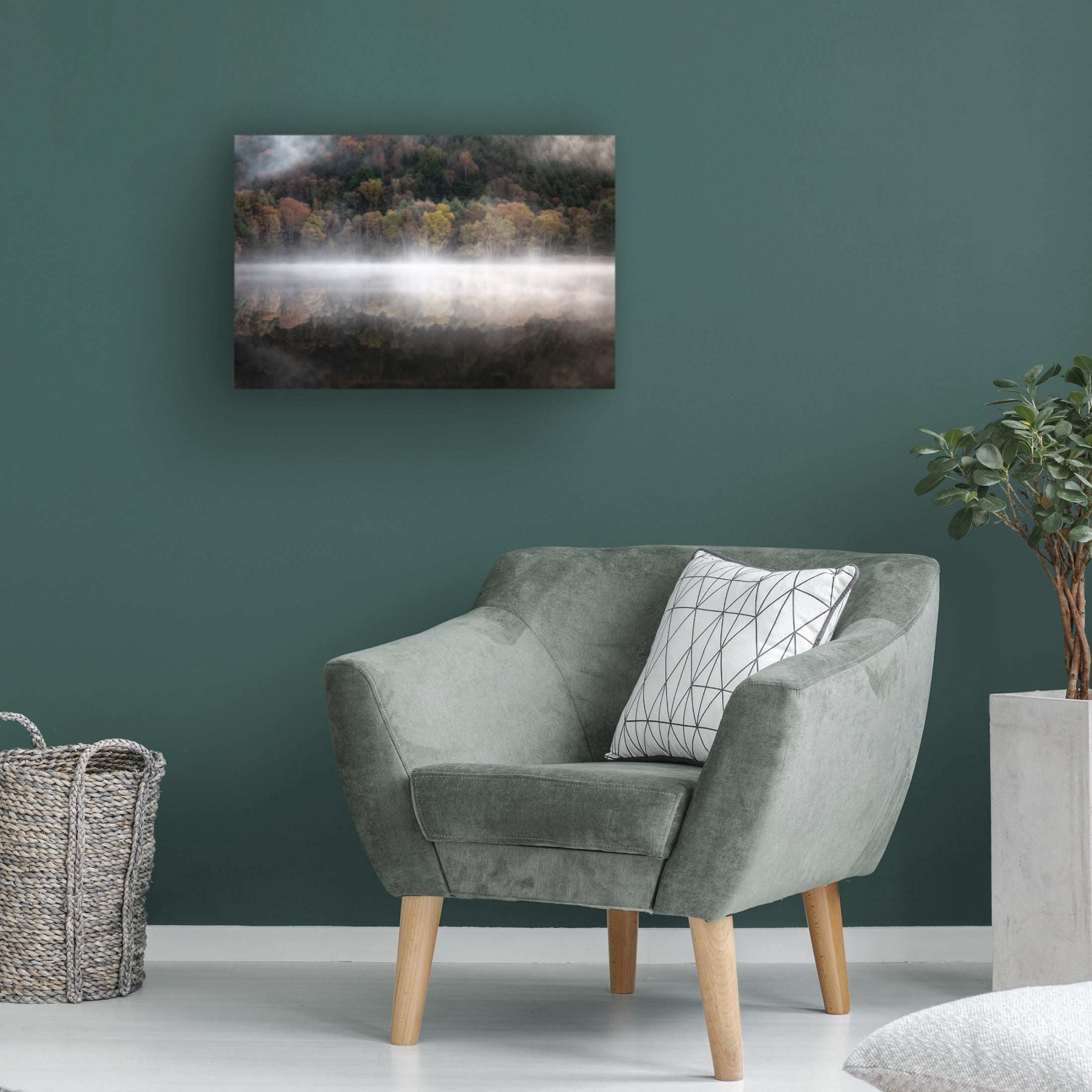 Trademark Fine Art Daiki Suzuki The mystical pond in the autumn Canvas Wall Art