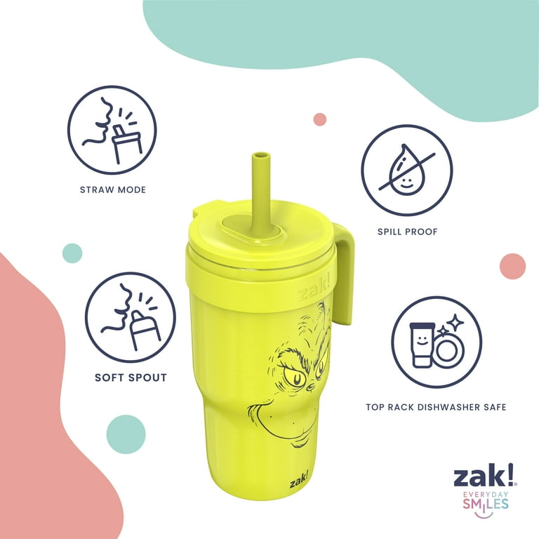 きりん様　アスタリール　１８本セット Zak Designs Grinch Kids Straw Cruiser Tumbler 18oz, Leakproof