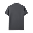 thumbnail image 5 of Mens Big and Tall Polo Shirts 3 Buttons Cotton Short Sleeve Pique Golf Tennis Shirt Collared Basic Shirts Breathable Soft Classic Polos Size 4XL Dark Gray, 5 of 5
