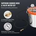 thumbnail image 2 of SKYSHALO 3 Gallon Degassing Chamber & 3.5 CFM Single Stage Pump Set, with Tempered Glass Top, Includes 250 ml Oil, Ideal for Wood Stabilization and Silicone & Epoxy Degassing, 2 of 9