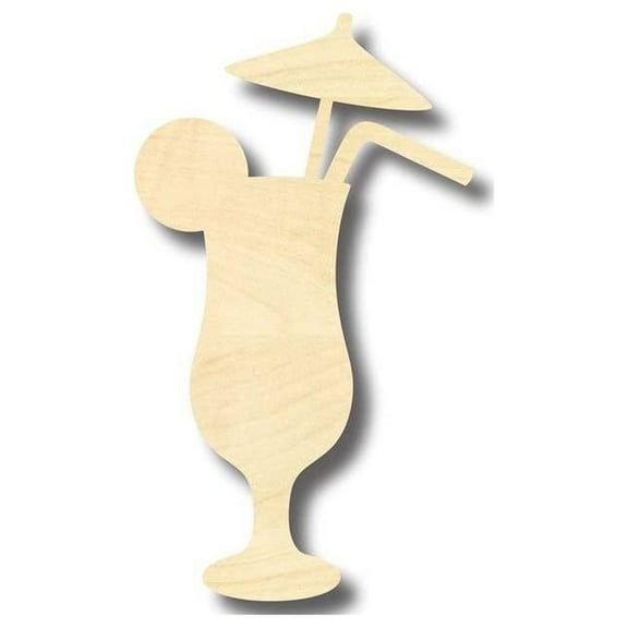 Unfinished Wood Cocktail Shape - Bar - Craft - up to 46" DIY 7" / 1/4"