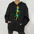 thumbnail image 2 of Abrigo con capucha para mujer Festival Otoño Invierno prendas de vestir exteriores estampado cremallera suelta Punk chaqueta con capucha abrigo sudaderas con capucha abrigo Odeerbi ODB-2, 2 of 8