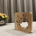 thumbnail image 3 of Lámpara de mesa Led con luz nocturna USB de ballena Animal de madera 3d, novedad, decoración de dormitorio para niños, 3 of 5