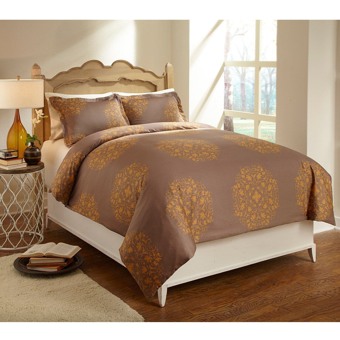 Rebecca Duvet Cover Set Brown / Full/Queen