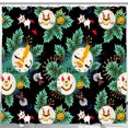thumbnail image 1 of Whimsical Halloween Shower Curtain - Cute Cats, Pumpkins & Bats Design, 1 of 5