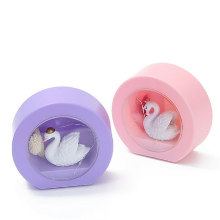 

White swan night light desktop creative ornamental lights romantic luminous ornaments