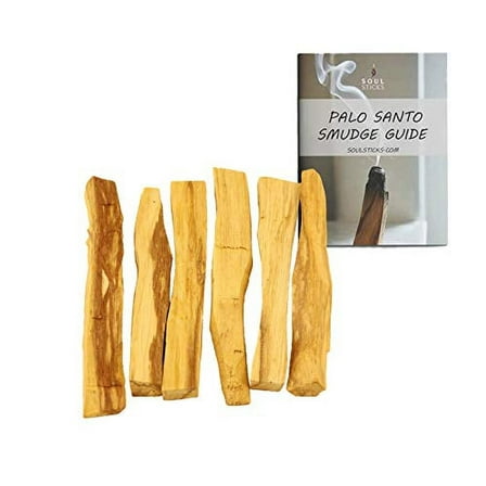 Ancient Veda Soul Sticks Palo Santo Smudge Guide, 6 Piece Pack