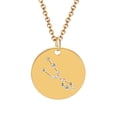 thumbnail image 1 of PVCS Collier en Acier Titane à Diamants Sertis, Mode, 12 Constellations, Bijoux, 1 of 1