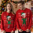 thumbnail image 2 of Christmas Sweaters Custom Print Matching Family Sweatshirts Casual Loose Fit Holiday Party Outfits Cozy Couple Pullover For Parents And Kids Christmas Sweaters, 2 of 4