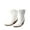 WHITE, variant on Women's Western Ankle Booties - Pointed Toe Cowgirl Boots with Low Heel Comfortable Pull-On Design for Casual Wear