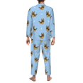thumbnail image 5 of Bingfone Men'S Pajama Set 2 Piece Loungewear Pjs, Long Sleeve With Pajama Pants-Cute Puppy, 5 of 9