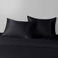 thumbnail image 5 of Silky Smooth and Cooling Satin Pillowcases Set of 2, Hair and Skin Friendly Pillow Cases with Envelope Closure, Standard, 20 × 26 inches, Black, 5 of 6