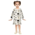 thumbnail image 2 of Girls' long-sleeved dress Business Elite Items Girls' A-line dress with ribbed cuffs Soft and comfortable, 2 of 6
