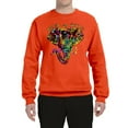 thumbnail image 2 of Wild Bobby, Keep It Wild Colorful Elephant Face Animal Lover Unisex Crewneck Graphic Sweatshirt, Orange, 2XL, 2 of 3