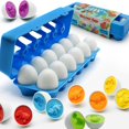 thumbnail image 1 of Juguete educativo MOONTOY con huevos de dinosaurio a juego, 12 unidades, 1 of 7