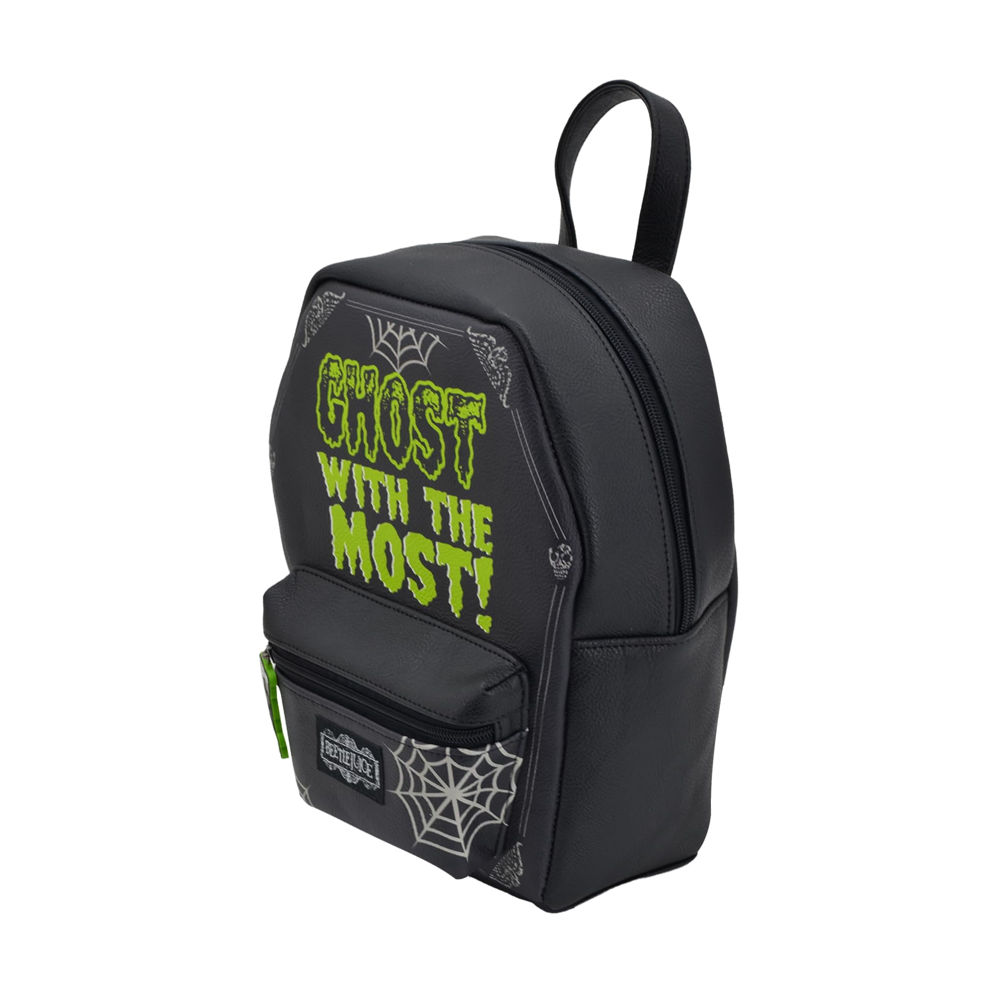 Beetlejuice Mini Backpack, Small Travel Bag Purse for Men and Women, Adjustable Shoulder Straps, Multi, 11 Inch
