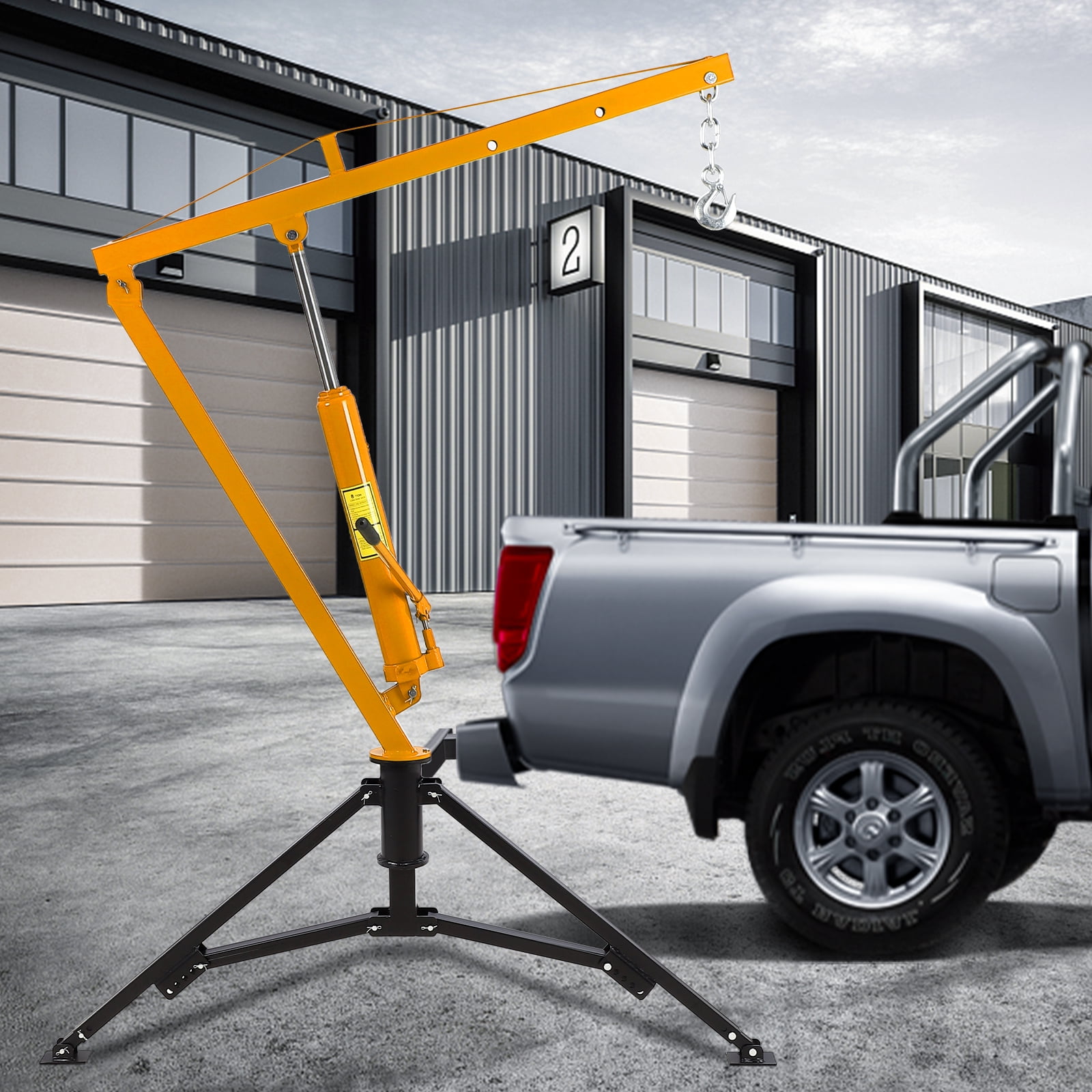 Hydraulic Pickup Truck Crane, 360° Swivel Professional 2-Inch Hitch Receiver, 3 Adjustable Capacities: 500 Lbs, 750lbs, 1000 Lbs(Max) for Lifting Goods in Factory