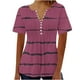 thumbnail image 2 of Fiudx Ofertas Flash Artículos En Oferta Top Corto con Botones y Cuello En V Estampado para Mujer, 2 of 4