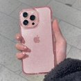 thumbnail image 2 of Luxury Glitter Bling Bumper Transparent Case For iPhone 15 14 13 11 12 Pro Max Mini X XS Max XR 7 8 Plus Soft purple Cover funda, 2 of 5