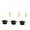 Black, variant on Dualoai 6 Pieces Graduation Decorations Decorative for High School Classroom College Black