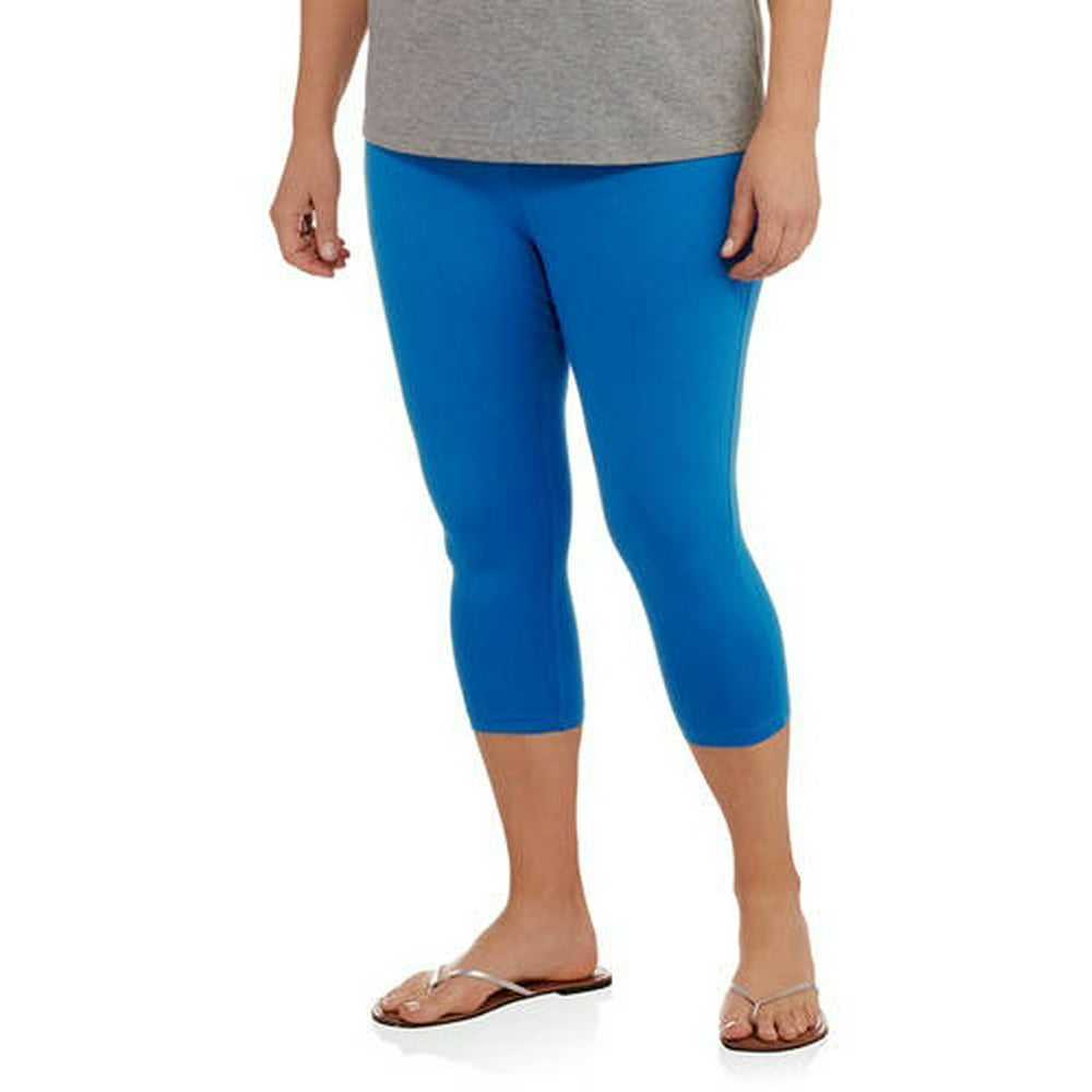 Faded Glory - Women's Plus-Size Essential Capri Leggings - Walmart.com ...