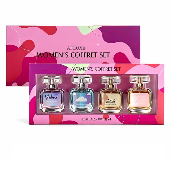 Luxury Perfumes for Women Coffret Set for Women, Vanilla, Caramel, Sweet, Floral Gourmand Set de regalo para mujer de lujo, 4 Piece,30ml*4