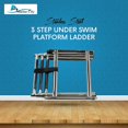 thumbnail image 4 of MARINE CITY 3-Step Telescoping Swim Platform Ladder, 304 Stainless Steel Rust-Resistant Flip-Up Design, for Boats, Yachts & Pontoons, 4 of 4