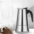 thumbnail image 3 of Ruibeauty 2 10 Cup Stainless Steel Espresso Maker Cup Stove Top Coffee Percolator Moka Pot, 3 of 4