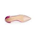thumbnail image 4 of BLISSFUL STEP Women's Pointed Toe Clear Rhinestone Ballet Flats Hot Pink (Size 10), 4 of 7
