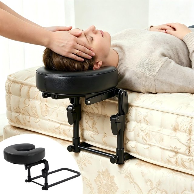 Reposacabezas de masaje Tademis ajustable, 18" de altura, negro