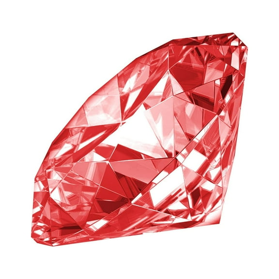 50mm(1.97 Inch) Crystal Diamond, Round Shape Real Diamond Glass Gems Paperweight Jewels Wedding Decorations Centerpieces Home Decor (Red)­