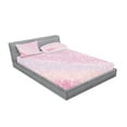 thumbnail image 2 of Ambesonne Modern Fitted Sheet & Pillow Sham Set, Abstract Disco Ball Pattern, Queen, Pale Pink Pale Pink, 2 of 2