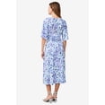 thumbnail image 2 of ellos Women's Plus Size Knit Midi Dress With Surplice Neckline & Waist Tie, 2 of 2