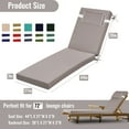 thumbnail image 3 of SDJPOI Outdoor Chaise Lounge Cushions, 72×21×3in Patio Chair Cushion for Pool & Beach（Khaki）, 3 of 6